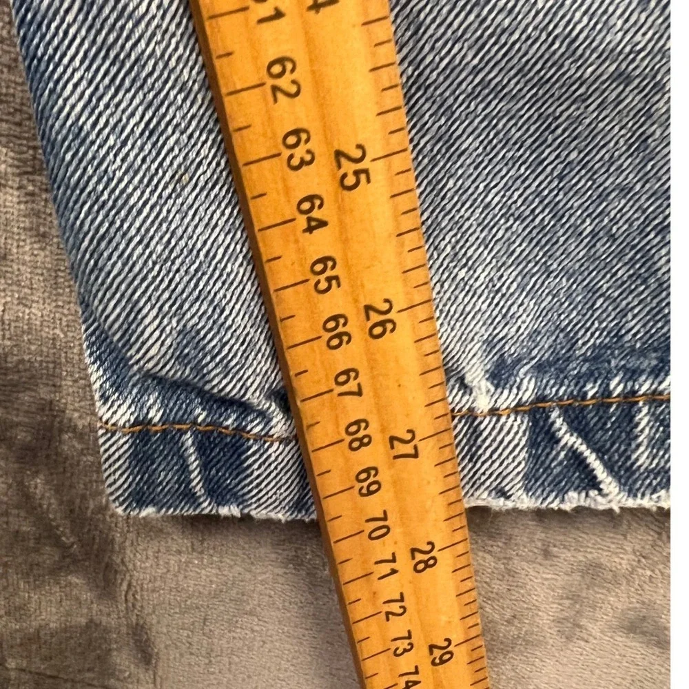 Duke Haband Relaxed Fit Jeans Mens 32 Light Wash Elastic Waist Distressed‎ 90s